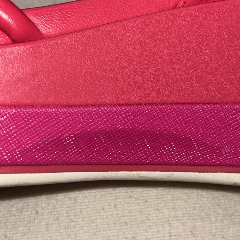 Cole Haan Women's Pink Addison Platform Wedge Leather Strappy Sandal Size 10B - Picture 5 of 10